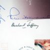 Queen Elizabeth II Golden Jubilee first day envelope with 'gold' 50c coin, signed by Sir Guy Green, Michael Jeffrey & Peter Hollingworth - framed - Image 3