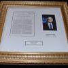 Bob Hawke signed maiden speech to parliament - framed